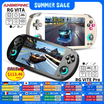 Console di Gioco Portatile ANBERNIC RG VITA / RG VITA Pro, 5000mAh, Lettore di Giochi Android, Supporta Bluetooth, Streaming AI, RixelHK