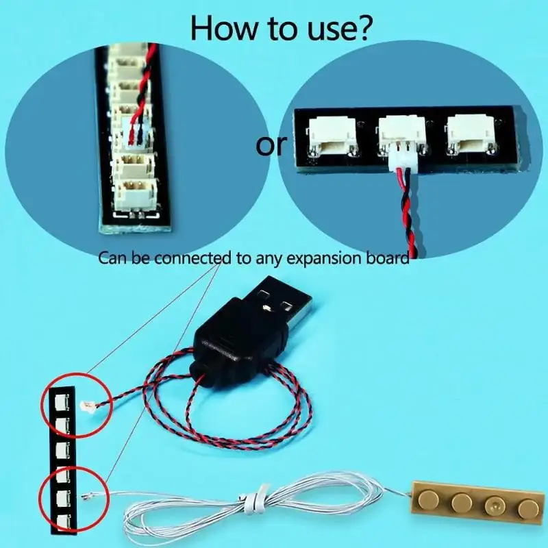 ?? 0.8mm 핀 DIY 5v 조명 50cm USB 전원 케이블 USB 전원 코드와 호환 가능 DIY 장식 램프 USB 와이어 장난감 액세서리