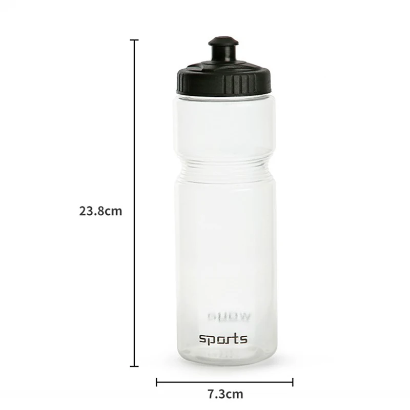 BPA 프리 플라스틱 사이클링 물병, 누수 방지 압착식 물병, 화이트 색상, 캠핑 하이킹 스포츠 자전거 주전자, 750ml