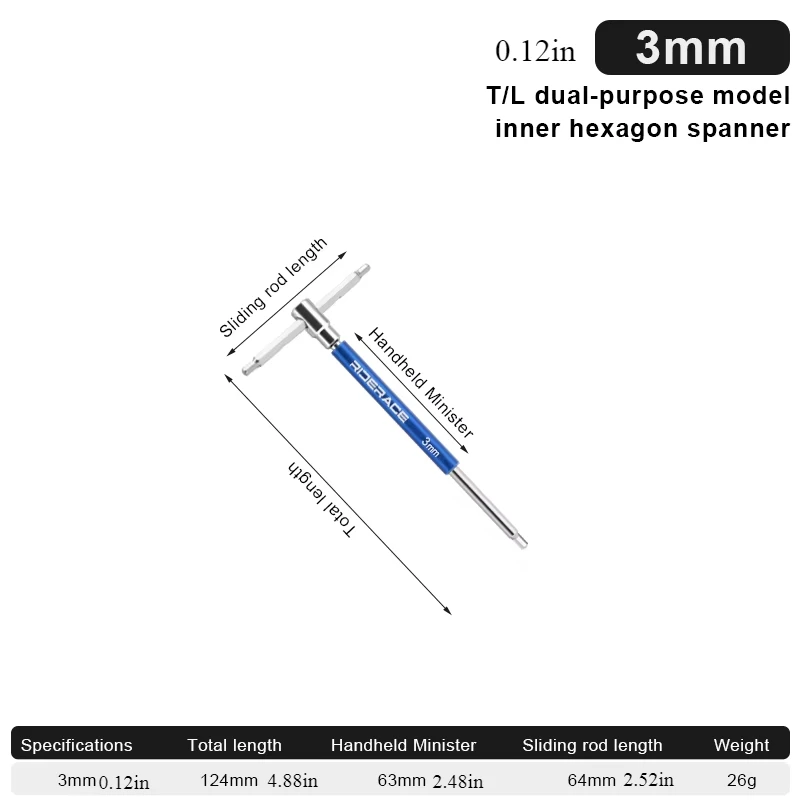 Professioneller Fahrrad-Inbusschlüssel Verlängerter T-förmiger Schraubenschlüssel Robustes Langlebiges Fahrrad-Reparaturwerkzeug 2/2,5/3/4/5/6/8/10mm – Detail 16