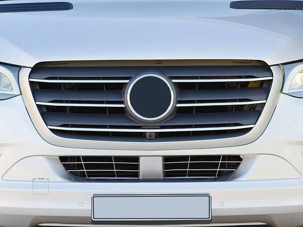 

Mercedes Sprinter W907 Front Bumper Grilles (2018 2022) - 5 Pcs. -- St. Steel - VAN