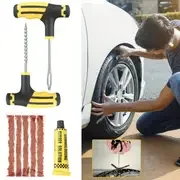 8pcs tire repair kit tire plug kit to fix punctures and plug flats patch tire repair tools set for cars motorcycles trucks tractor details 3