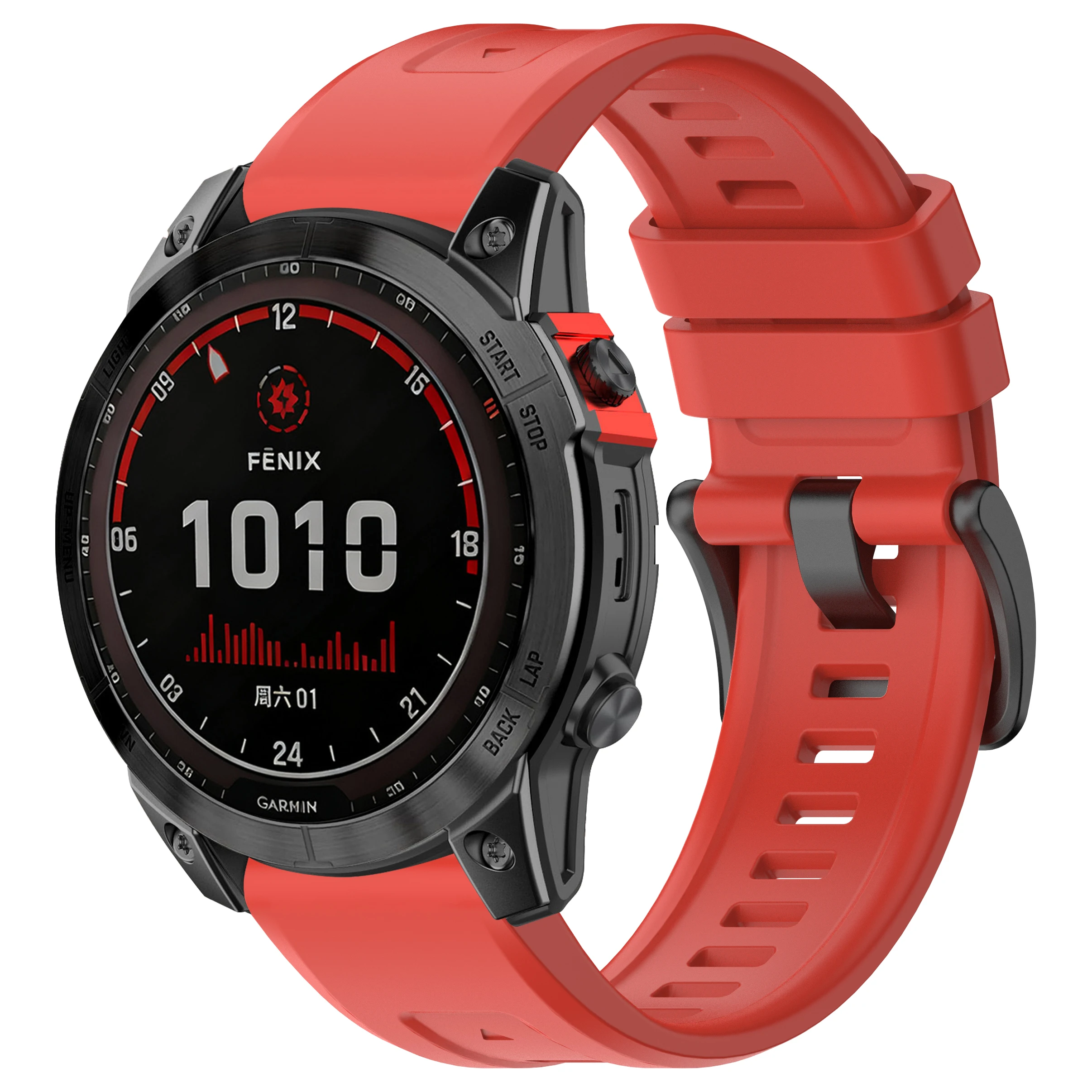Enhanced Silicone Watchband, QuickFit Design, 22-26mm, Versatile Fit Bracelet