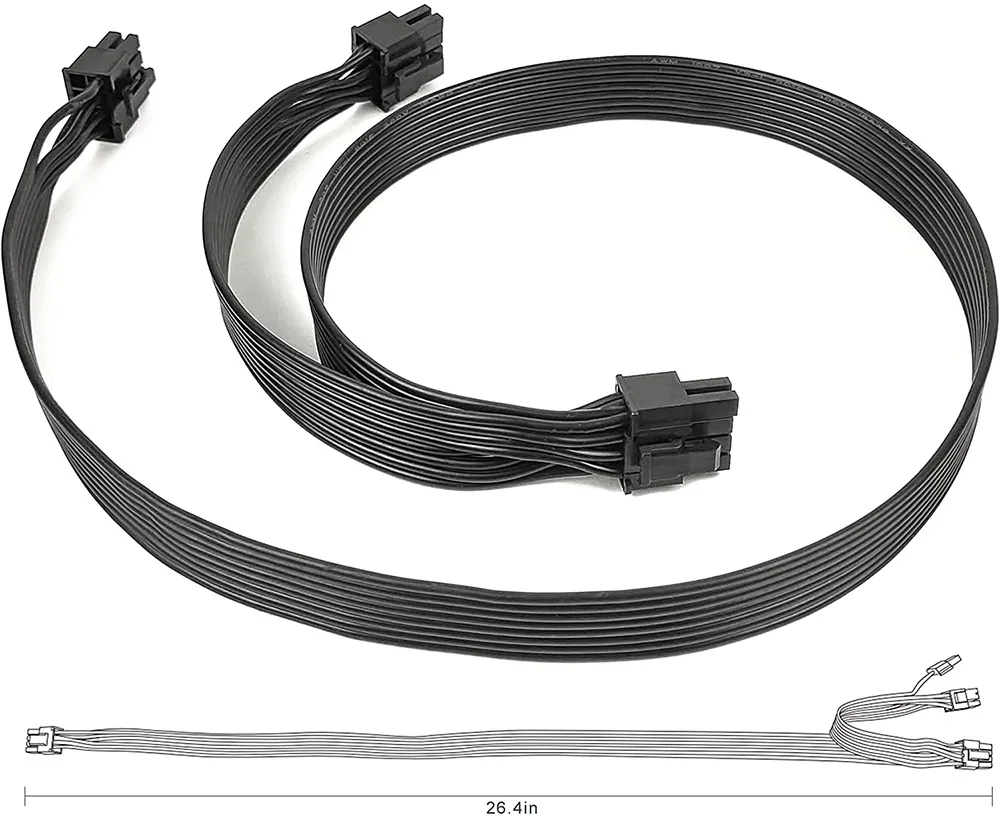 PCI Express GPU 8pin zu Dual 6 + 2Pin 8 Pin Netzteil Kabel PCI-e Grafikkarte 8pin 1 zu 2 Netzkabel für Corsair CS Serie – Detail 2
