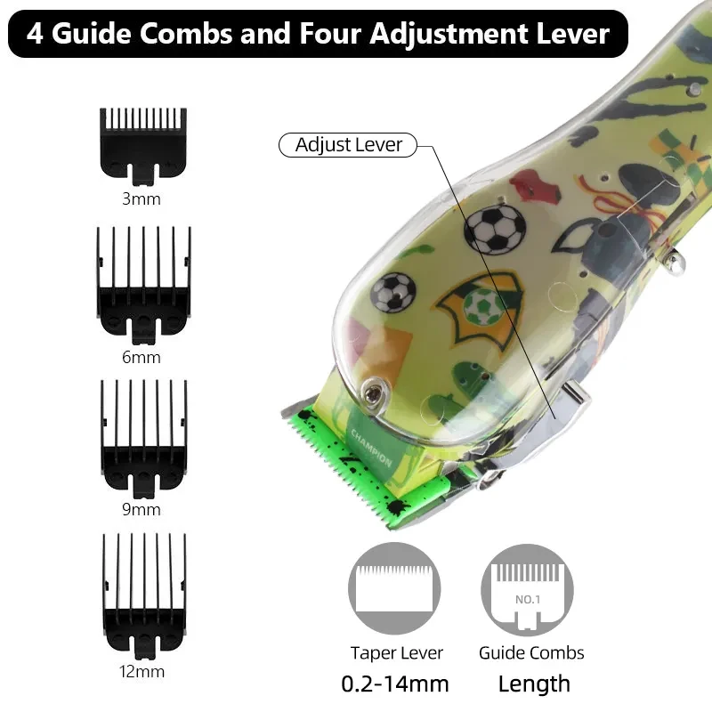 Adjustable Electric Hair Trimmer for Pet Grooming, Dog and Cat Clipper, Rechargeable Shaver