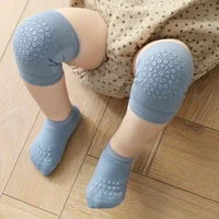 Baby Crawling Knee Pads Socks Set Spring Autumn Infant Floor Anti Slip Sock Knee Protector for Girl Boy Solid Color Toddler Item 2