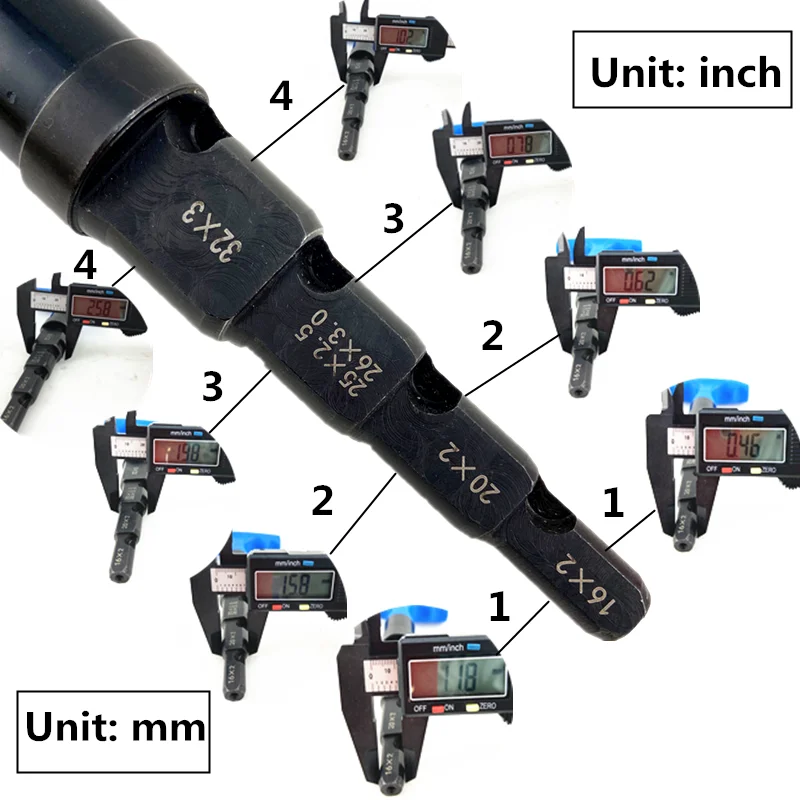 New Type Handheld Tapered Reamer Plumber PEX Tool 16mm/20mm/25mm/32mm PEX-AL-PEX Hand Reamer PPR/Plastic Pipe T-Calibrator