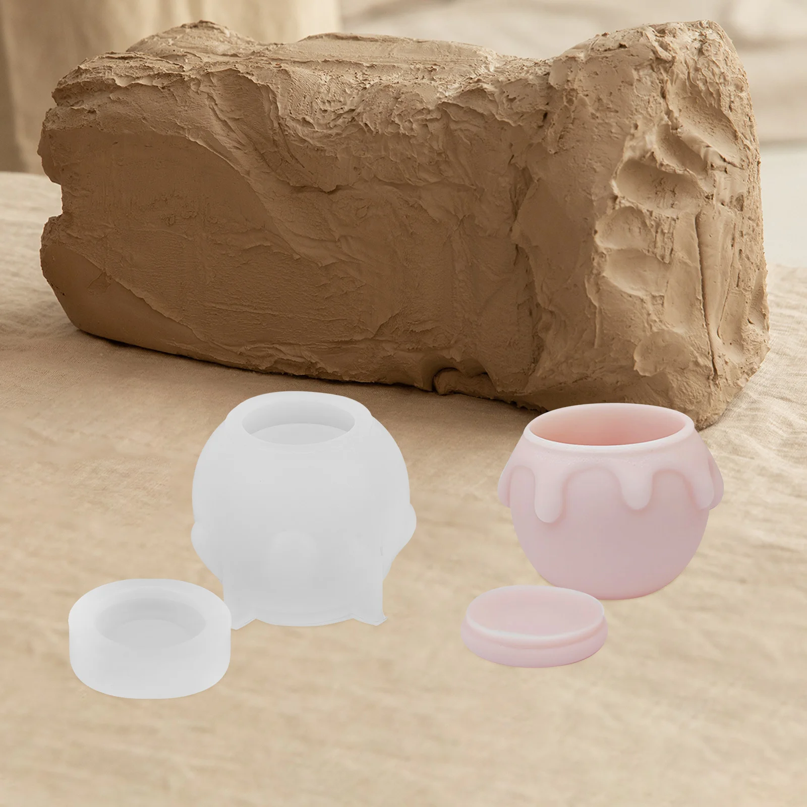 

Honey Jar Mold Silicone Molds Pot Molde Rosas Silicona for Epoxy Silica Gel Stencils