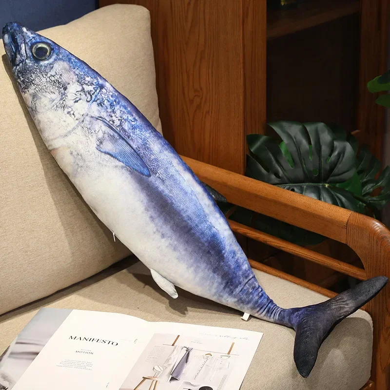 3D Simulation Fisch Plüsch Spielzeug Gefüllte Thunfisch Lachs Herbst Saury Grouper Plüsch Kissen Kreative Sofa Kissen Kissen Geschenk Kinder Spielzeug – Detail 7