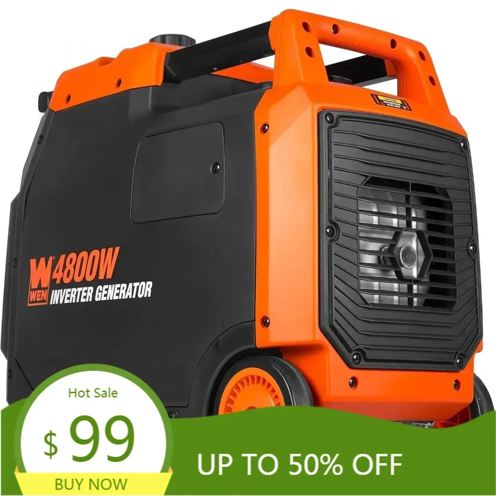 4800-watt portable inverter generator, rv-ready, quiet and lightweight with fuel shut off (56477i)