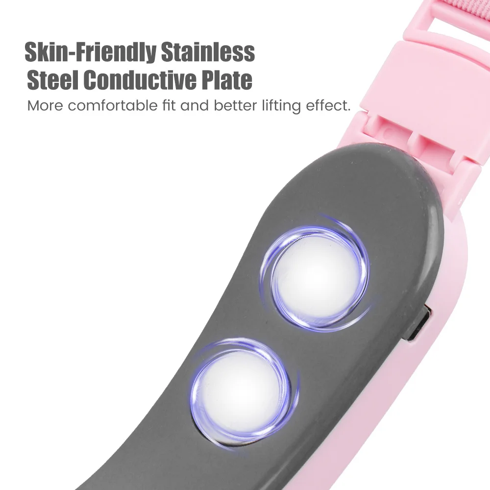 Microcurrent Face Lifting Machine Double Chin Remover EMS Facial Massager Intelligent Skin Rejuvenation Beauty Device with Voice