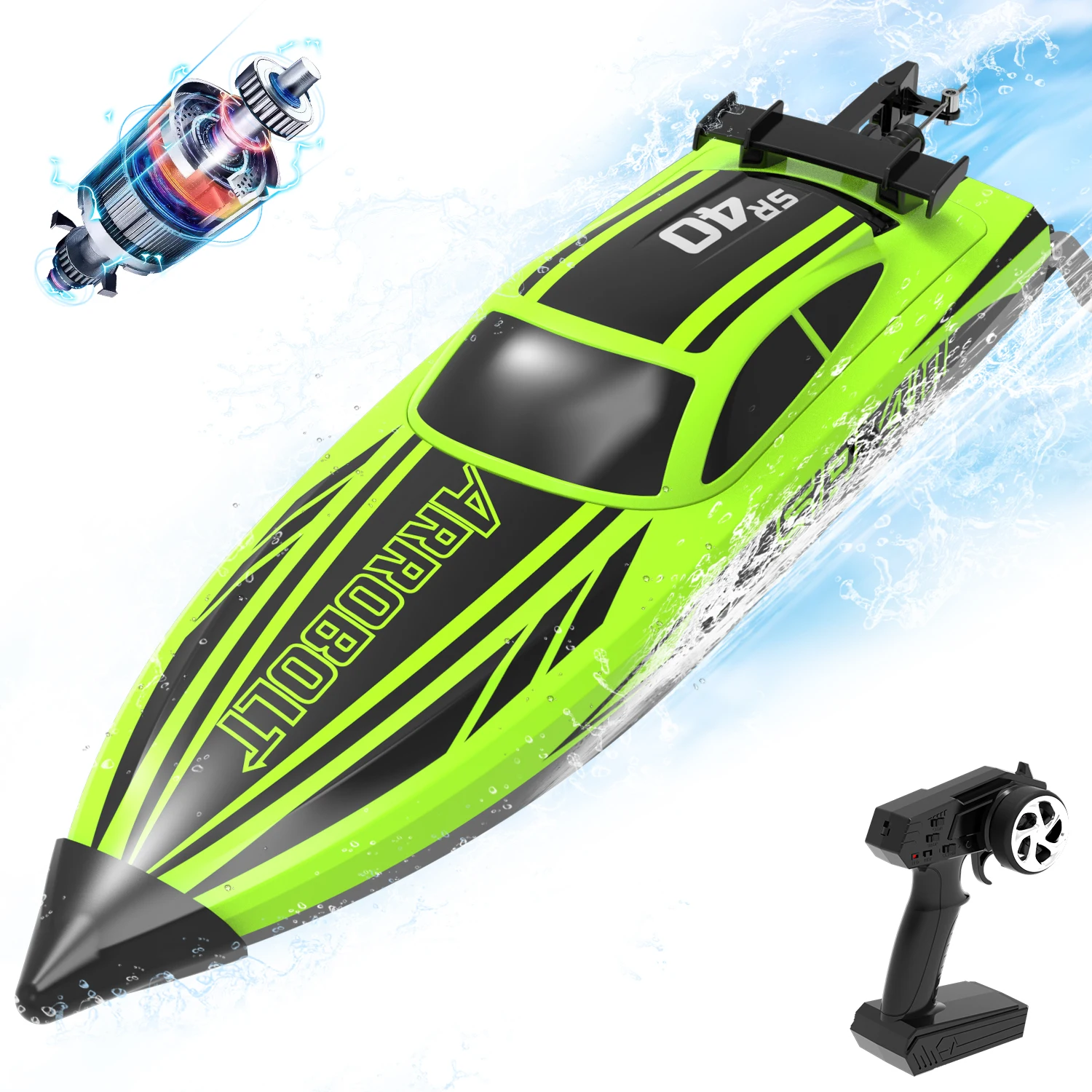 Bateau RC Brushless 35+ MPH - VOLANTEXRC Voiture de Course Rapide