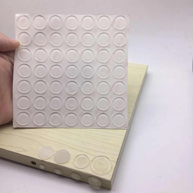30-50pieces/lot Cabinet Door Bumper 3M self-adhesive Silicone feet pads rubber bumper damper shock closet Furniture Accessorie