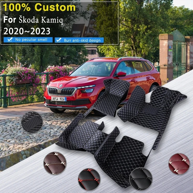 

Car Mats For Škoda Kamiq NW4 2020~2023 Carpet Leather Car Floor Mats Car Mats Floor Tapete Automotivo Para Carro Car Accessories