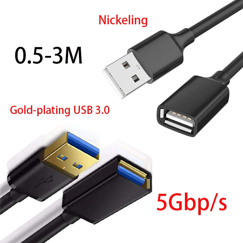 0.53m Usb3.0 Extension Cable For Smart Tv Ps4 Xbox One Ssd Usb To Usb