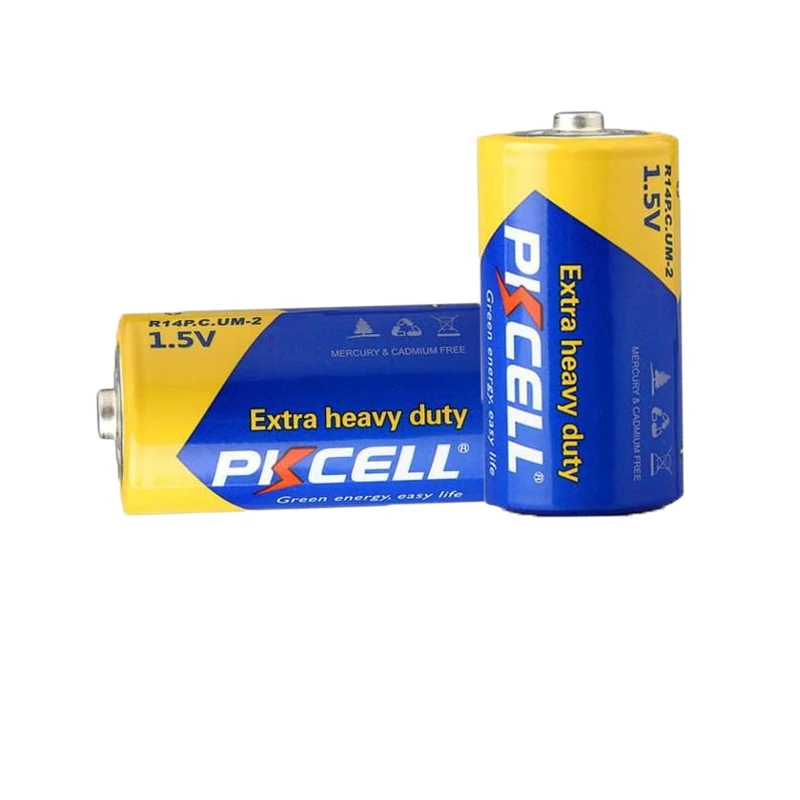 undersøgelse Skal Pelagic PKCELL R14P Zinc Carbon Battery 4PCS R14P UM2 C Size 1.5V Super Heavy Duty  Dry Battery for Digital Camera Radio Toys Walkman - AliExpress