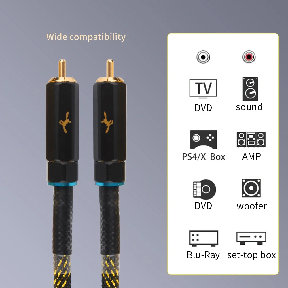 Cable Coaxial Audio Digital Hifi Od7.0 Audio Estéreo Premium Rca