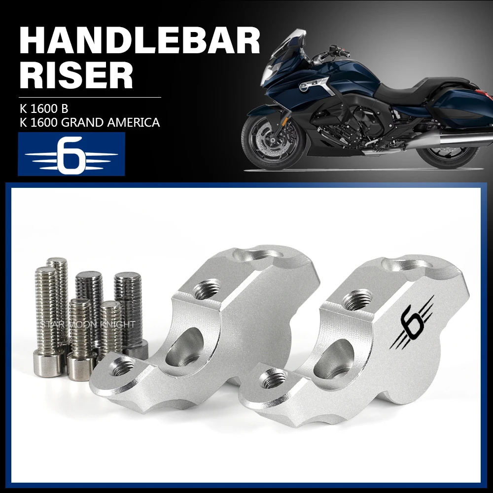 Risers for Handlebar of Yamaha XT660Z TENERE Motorcycles Gray 25mm up