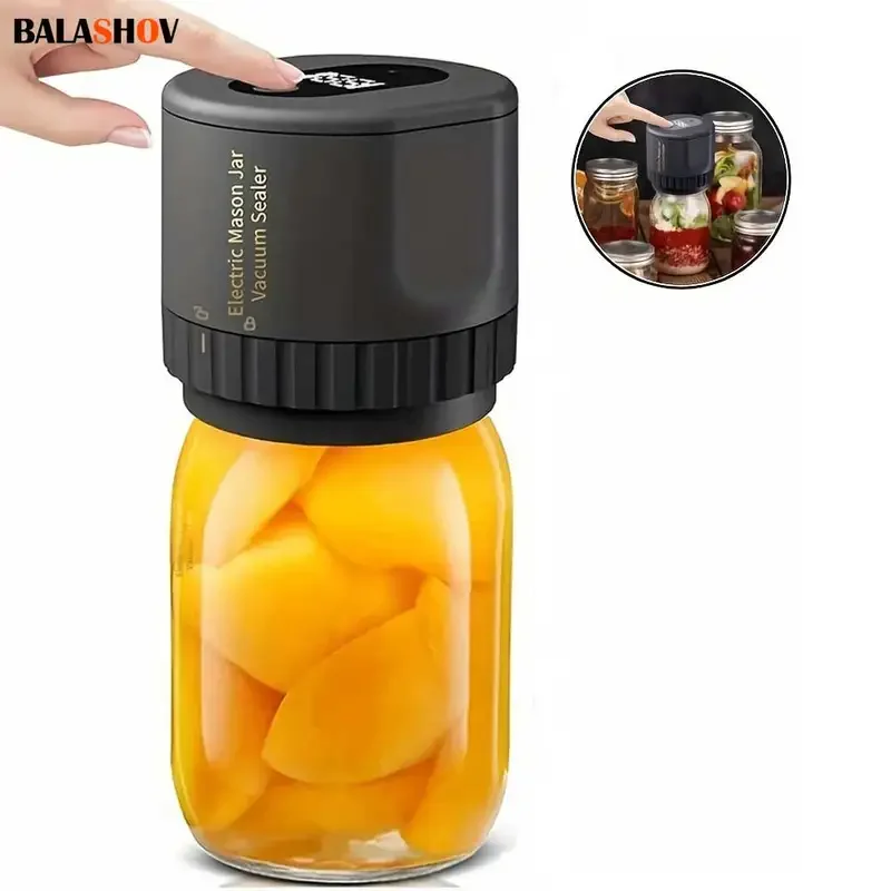 Electric Mason Jar Vacuum Sealer Kit, Cordless, for Mason Jars Wide Mouth Fermentation with Mason 1