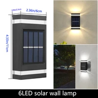 Solar Wall Lamp Outdoor Waterproof Solar Powered Up/Down Lighting for Garden Yard Home Exterior Decoration IP65 Solar Path Light 2