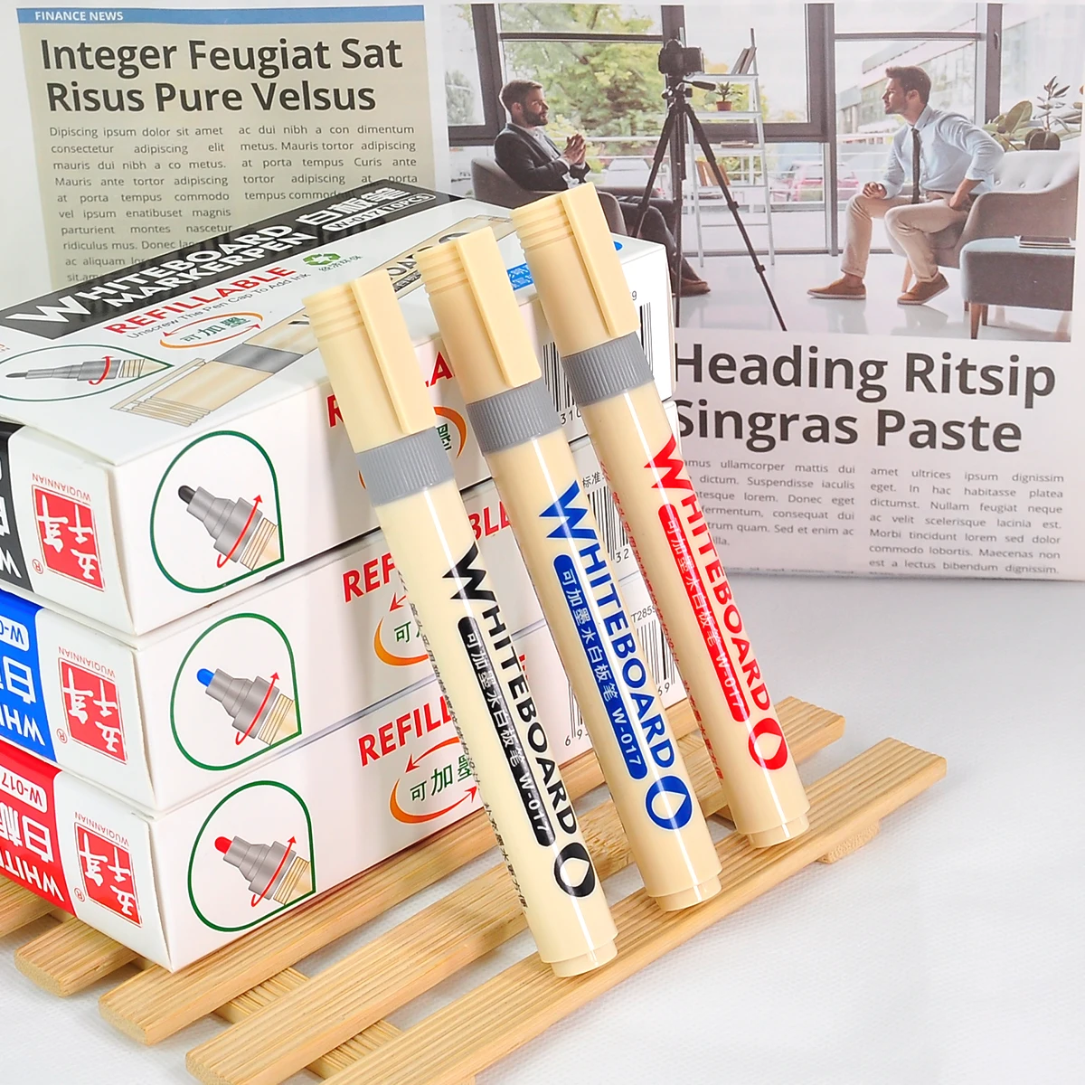 3/6pcs Erasable Whiteboard Marker Office Dry Erase Marker Can Be Inked Office And School Supplies In 3 colors