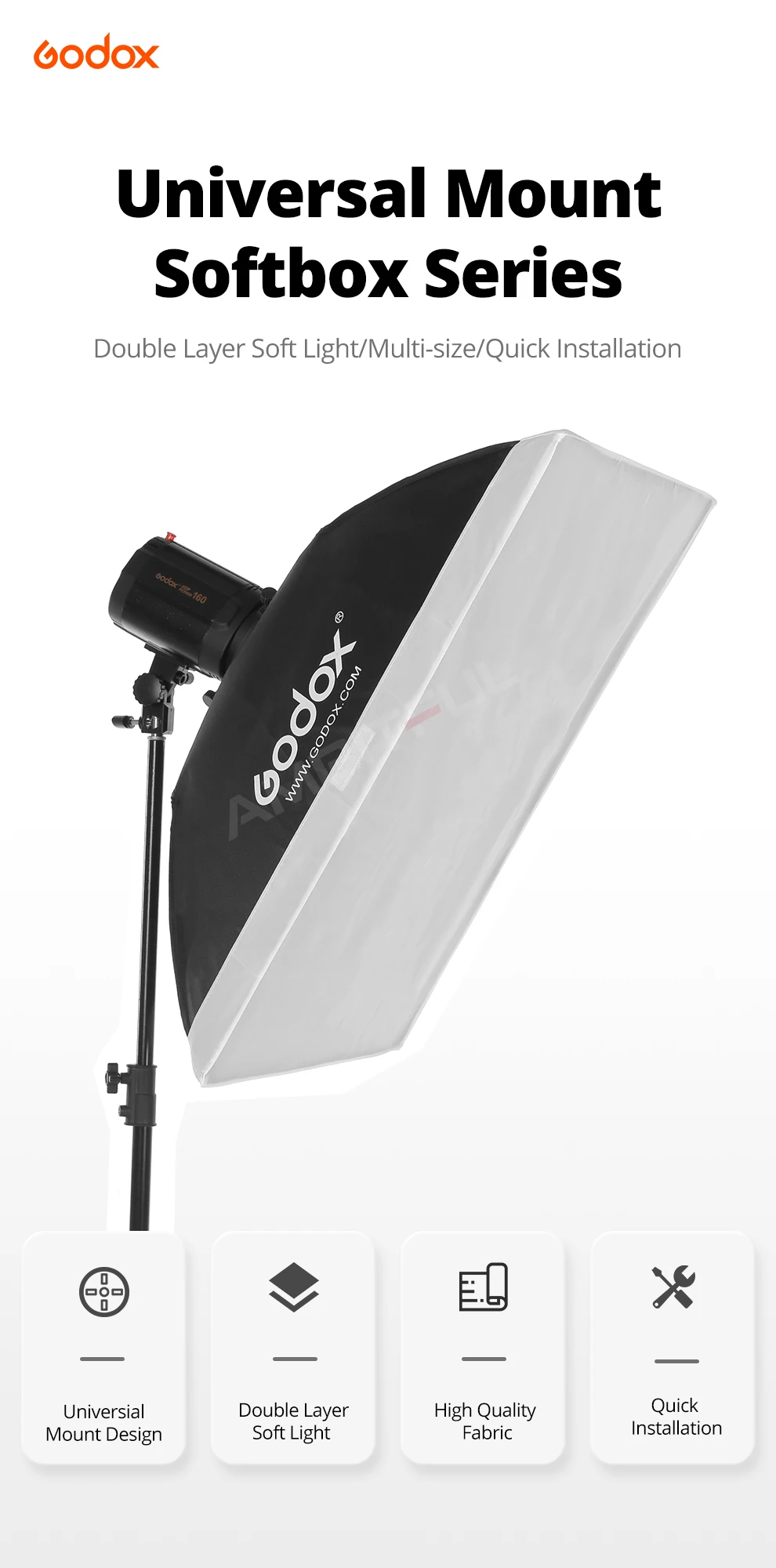 50x70cm 60x60cm 60x90cm 80cm Photo Studio Softbox Soft Box with Universal Mount