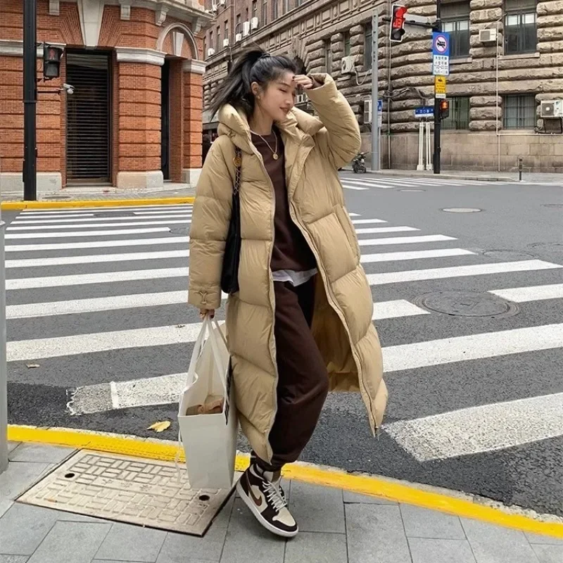 2024 New Women Down Jacket Winter Coat Female Extended Version Parkas Loose Large Size Thick Warm Outwear Fashion Overcoat