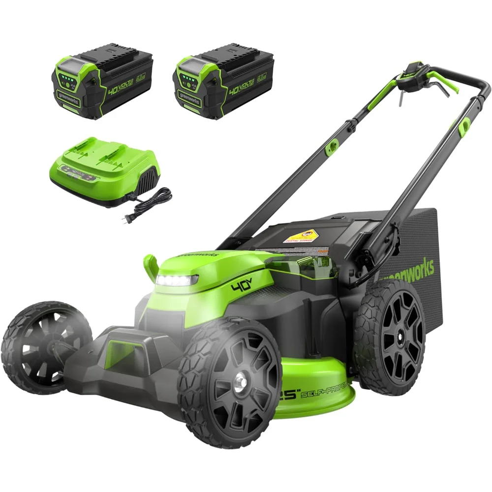 

40V 25" Brushless Cordless (Self-Propelled) Lawn Mower (75+ Compatible Tools), (2) 4.0Ah Batteries and Dual Port