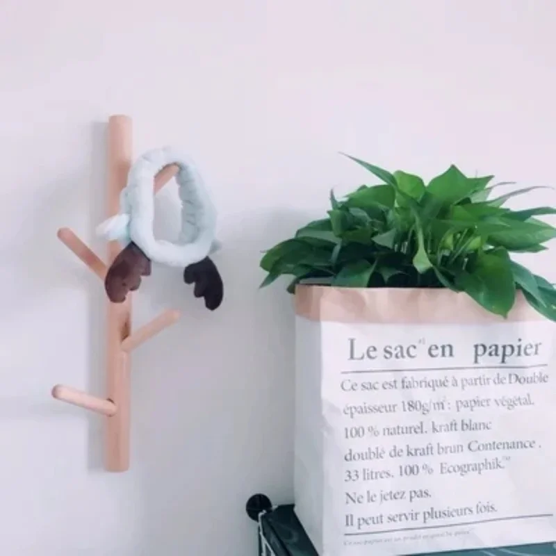 Natural Pine Coat Rack, Handbag and Cap Holder, Branches Hook, Coat Stand, Living Room Wall Decoration, Clothing Wall Shelves