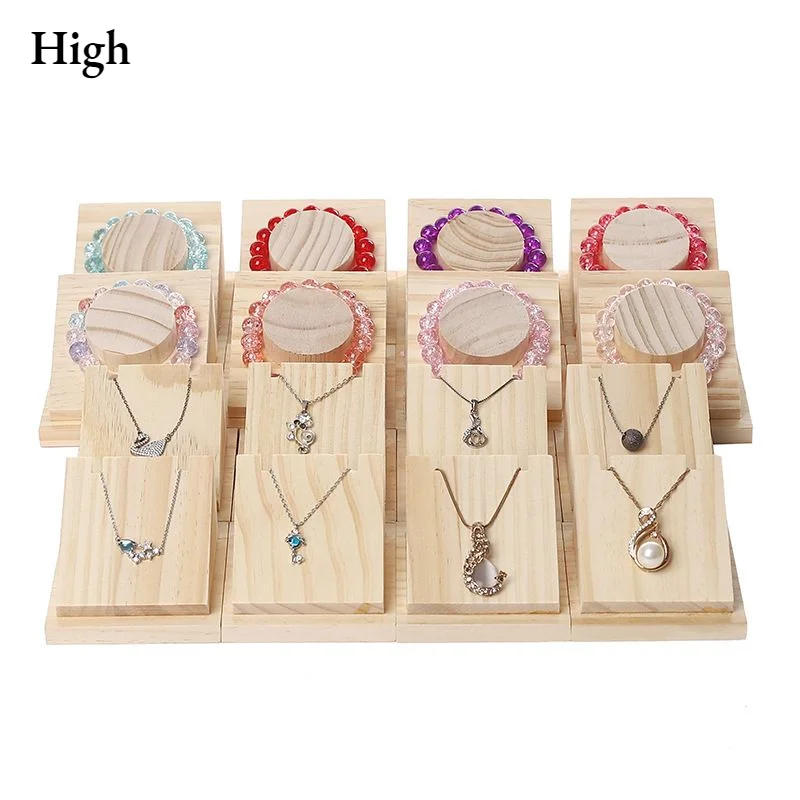Pendant Display for Jewellery Necklace Wooden Bracelet Bangle Display Stand Holder Jewelry Organizer Rack Jewelry Display 1pcs wooden jewelry bracelet display holder bangle organizer rack bracelet display collar stand holder practical use tool