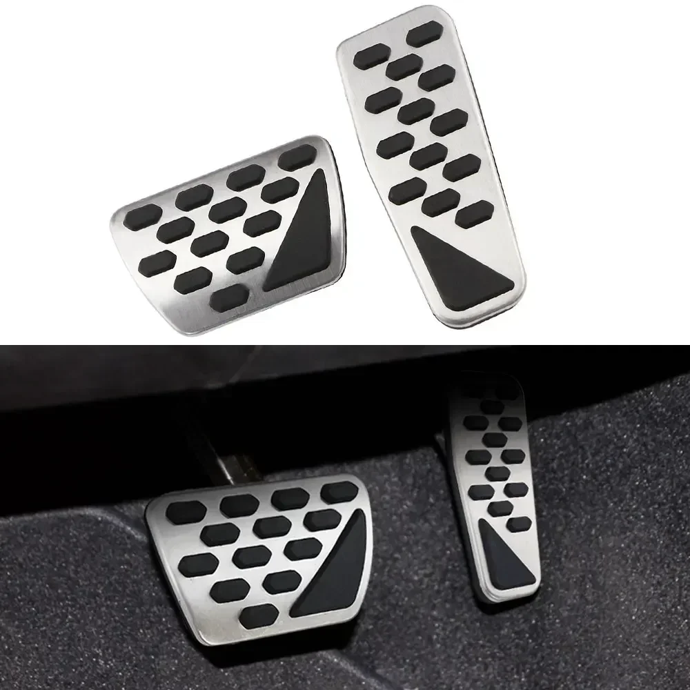 Car Pedals Slip Resistance Cover Stainless Steel Pedal Cover for Jeep Wrangler JL