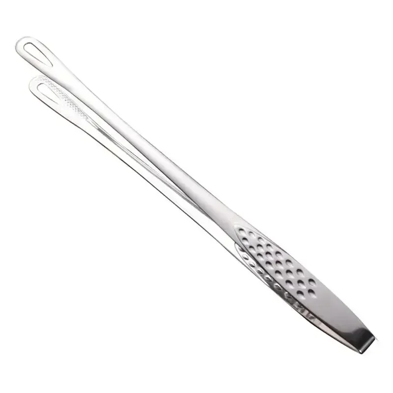1pc 304 Stainless Steel Food Tongs Long Handle Non-Slip Barbecue Tong Steak Tongs Kitchen Cooking Tools kitchen accessories