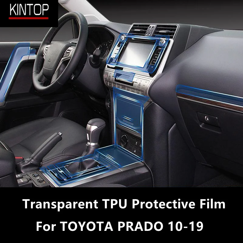 

For TOYOTA PRADO 10-19 Car Interior Center Console Transparent TPU Protective Film Anti-scratch Repair Film Accessories Refit