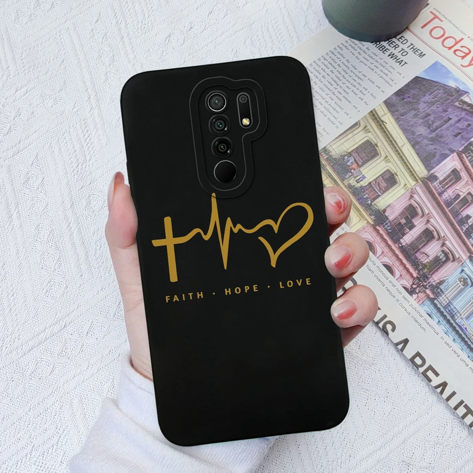 thumbnail image 1 of Case For Xiaomi Redmi 9 9A 9C Colourful Liquid Silicone Anti Slip Phone Back Cover For Redmi 9 A C Full Protection Shell Bumper, 1 of 5