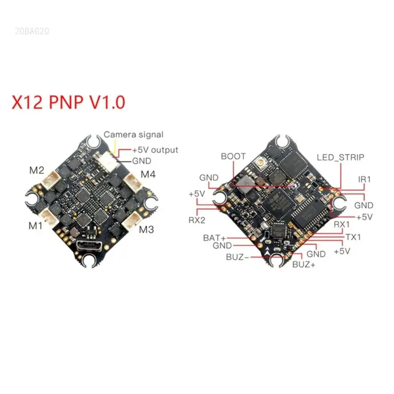 HAPPYMODEL X12 5-IN-1 Flight Controller 12A OPENVTX 1-2S Brushless FPV