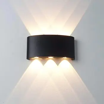 LED 벽 돌출 현대 실내 실외 램프, 화이트 업 다운 벽 마운트 조명, 거실 복도 침실 장식