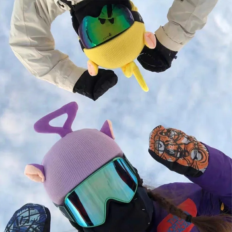 Ski Helmet Cover for Women Men Skiing Helmet Covers Decor Snowboard Washable Outdoor Sports Cute Knitted Helmets Accessories 3