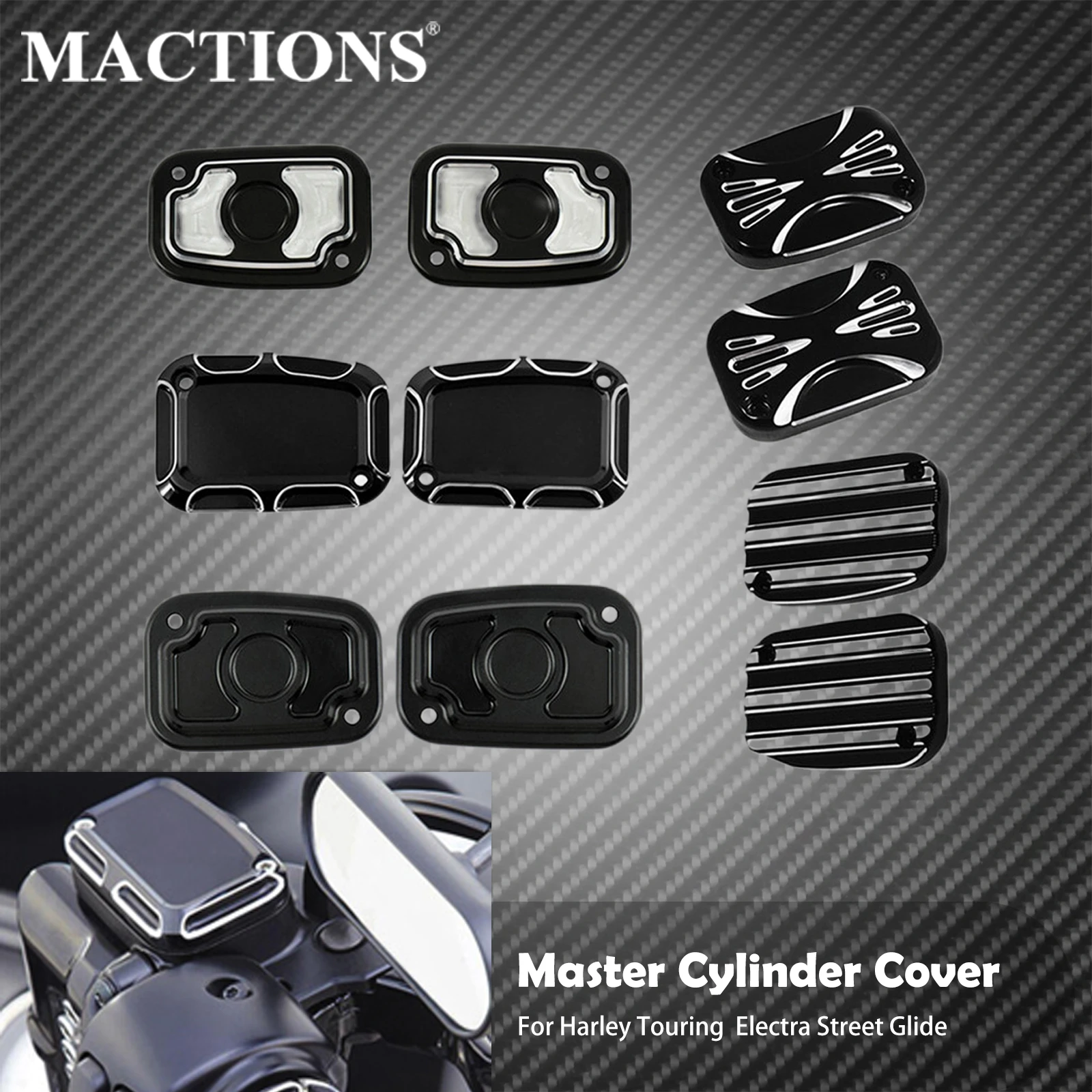 Motorcycle Cnc Front Brake Master Cylinder Cover For Harley Touring