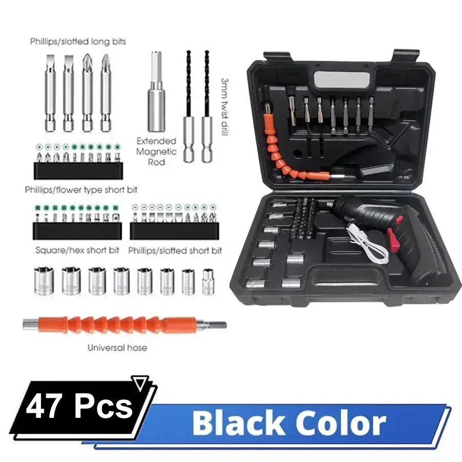 Electric Power Screwdriver 3.6v Power Tools Set Household Maintenance Repair 1800mAh Lithium Battery Mini Household Electric Drill Cordless Screwdriver