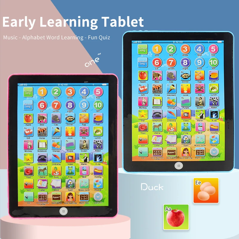 Kids-Learning-Pad-Tablet-Interactive-Toddler-Toys-with-Words-Numbers ...
