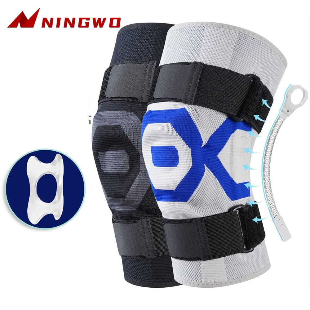 

Knee Brace Knee Support Compression Sleeve with Side Stabilizers & Silicone Patella Gel Pad for Meniscus Tear Arthritis Jogging