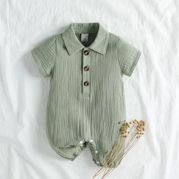 Baby Overalls, 2025 New Summer Outfit, Short-sleeved Rompers for Newborns 1
