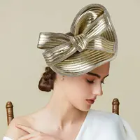 Hot Selling Elegant Formal Hat Versatile Charming Diamond Cloth Fascinator Kentucky Derby Style for Women to Wear Beach Parties