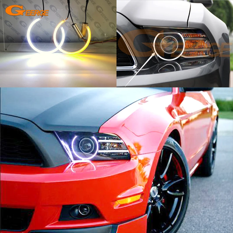 For Ford Mustang 2013 2014 Ultra Bright Dual Color Switchback Day Light