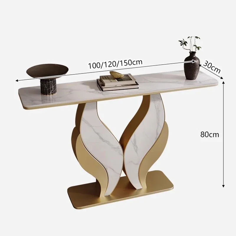 Consolle moderna e moderna Midcentry Hall in metallo Consolle di lusso Tavoli da ingresso per corridoio Console Ingresso Mobili per soggiorno - immagine 3