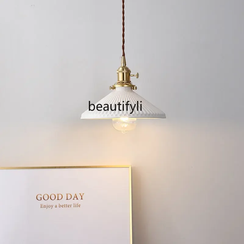 

Japanese-Style Retro Ceramic Chandelier Nordic Simple Personality Tea Room Bedroom Bedside Chandelier