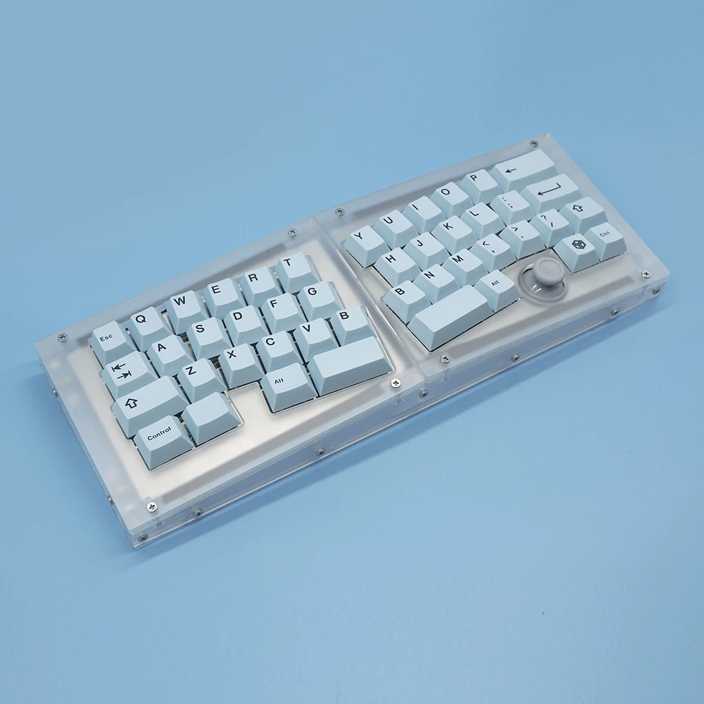Geekark-teclado Mecânico Keycaps Perfil Cereja Azul Claro Ice Blue Pbt Dye 40s Tema - Imagem 3