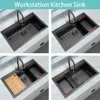 Kitchen Sink Black Kitchen Sink, Drop In Kitchen Sink, Stainless Steel Kitchen Sink, Single Bowl Kitchen Sink, Workstation 3