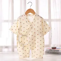 Baby Clothes Newborn Jumpsuit Girls Boys Muslin Cotton Long Sleeve Romper 0-24M 2