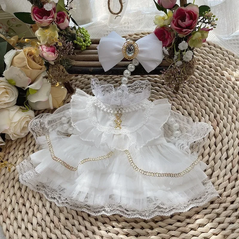 20cm Cotton Doll Skirt Light Luxury White Yarn Skirt 2